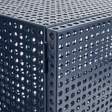Armoire Perforated Cabinet Large métal bleu / L 89 x H 146,5 cm - Hay