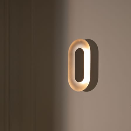 Applique Sasi Small métal argent / LED - H 29 cm - NUURA