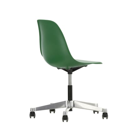 Chaise à roulettes RE PSCC - Eames Plastic Side Chair plastique vert / (1950) - Recyclé - Vitra
