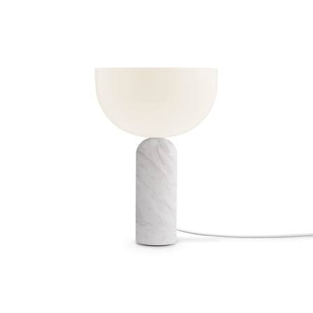 Lampe de table Kizu Small marbre blanc / Base marbre - H 35 cm - NEW WORKS
