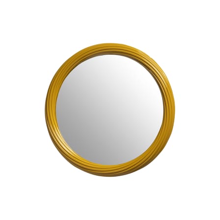 Miroir mural Churros jaune / Ø 33.5 cm - & klevering