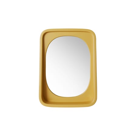 Miroir mural Curve bois jaune / 52 x 71 cm - HK LIVING