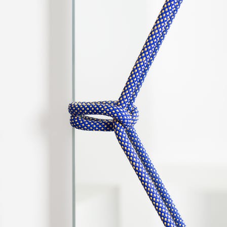 Miroir mural Shibari Rectangle verre bleu / L 50,5 x H 69 cm - Moustache