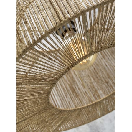 Plafonnier Iguazu Small fibre végétale beige / Jute - Ø 50 x H 22 cm - GOOD&MOJO