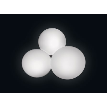 Plafonnier Puck verre blanc Triple / 56 x 49 cm - Vibia