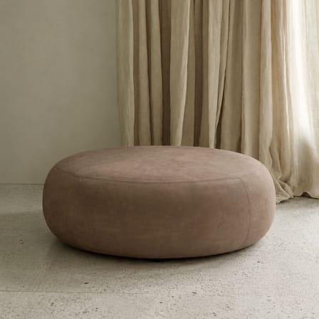 Pouf Orb / Ø 92 cm - Cuir nubuck - Ethnicraft