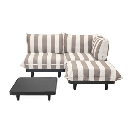 Salon de jardin Paletti Set Medium tissu marron / Table basse + canapé L 190 cm (accoudoir droite) - Fatboy