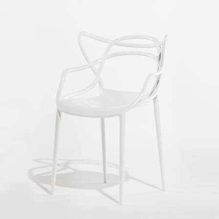 Sedia impilabile Masters materiale plastico bianco / Set di 4 sedie impilabili - Kartell
