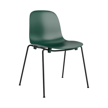 Stapelbarer Stuhl Form plastikmaterial grün / 4 Metallbeine - Normann Copenhagen