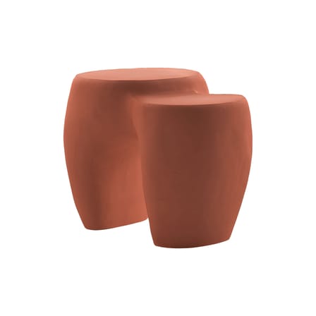 Table d'appoint Dune Small céramique orange / 60 x 43.5 x H 45 cm - Mogg