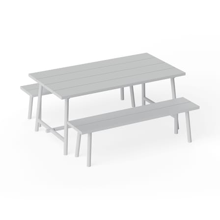 Table rectangulaire Fred's métal gris / 170 x 90 cm - 6 personnes - Fatboy