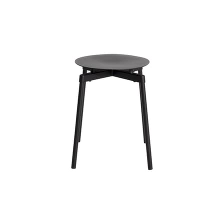 Tabouret empilable Fromme métal noir / Aluminium - Petite Friture