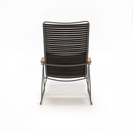 Transat inclinable Click Sunlounger plastique noir / 7 positions - Houe