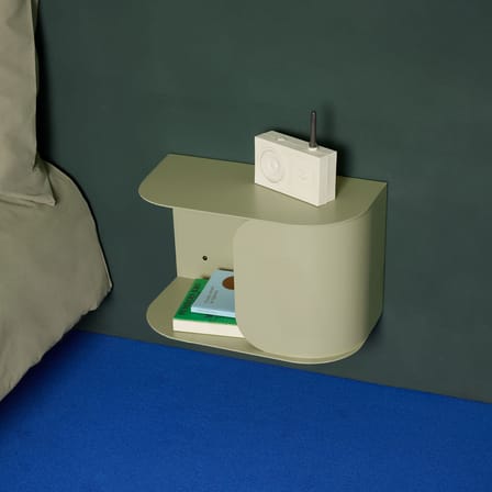 Steel Wall-mounted bedside table metal green / L 40 cm - NOBODINOZ