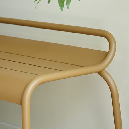 Banc empilable Luxembourg métal jaune / Compact - 2 places / L 90 cm - Fermob