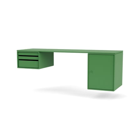 Bureau mural Workshop bois vert / L 140,7 x Prof. 46 cm - MONTANA