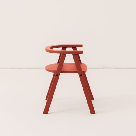 Chaise enfant Growing Green bois rouge - NOBODINOZ