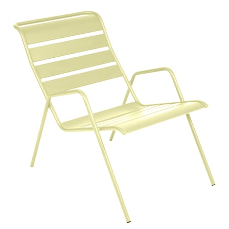 Fauteuil bas Monceau métal jaune / Empilable - Fermob
