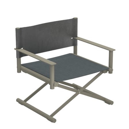 Fauteuil pliant Terra cuir tissu vert / Fauteuil directeur - Emu