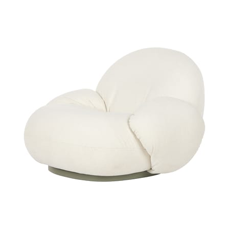 Fauteuil pivotant Pacha OUTDOOR tissu blanc beige / Avec accoudoirs - Pierre Paulin, 1975 - Gubi