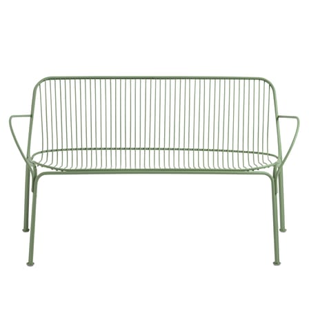 HiRay 2-seater outdoor sofa metal green / Metal - L 121 cm - Kartell