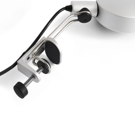 Lampe de bureau Cupola Clip métal argent / Base étau - Orientable - Hay