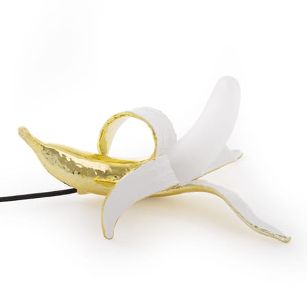 Lampe de table Banana Gold / Dewey plastique or - Seletti