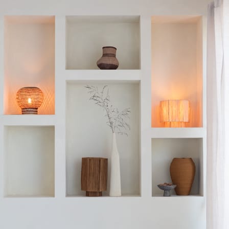 Lampe de table Barbados / Ø 25 x H 27 cm - Bambou - GOOD&MOJO