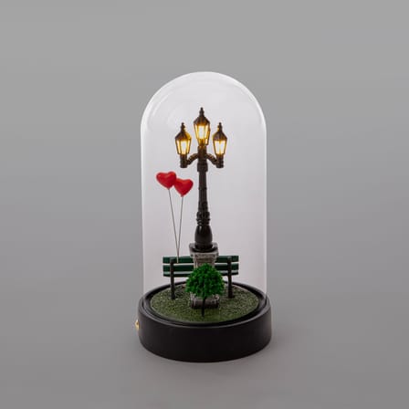 Lampe de table My Little Valentine LED verre transparent / Ø 11 x H 22 cm - Seletti
