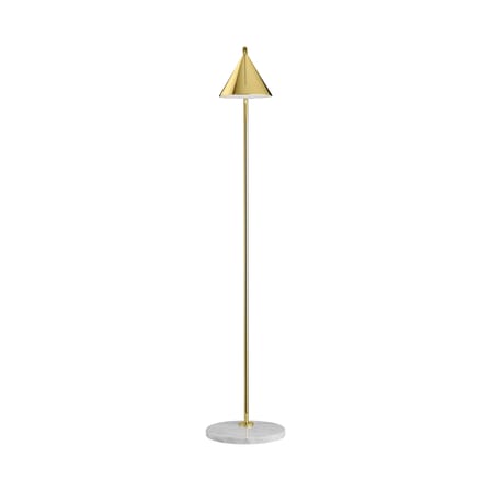 Lampadaire Captain Flint Indoor marbre or métal LED / H 154 cm - Orientable - Base marbre - Flos