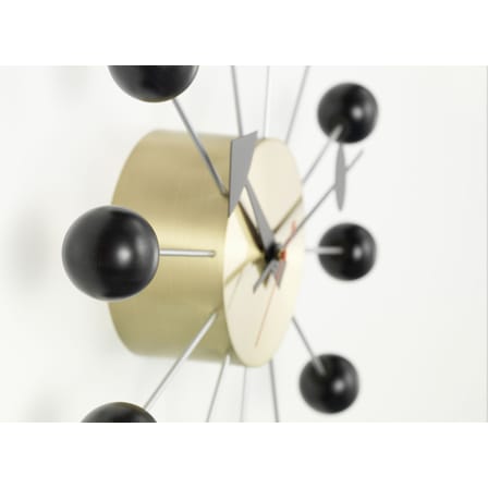 Orologio murale Ball Clock legno nero / By George Nelson, 1948-1960 / Ø 33 cm - Vitra