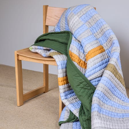 Plaid Twist Block / Couvre-lit matelassé - 260 x 260 cm - HÜBSCH