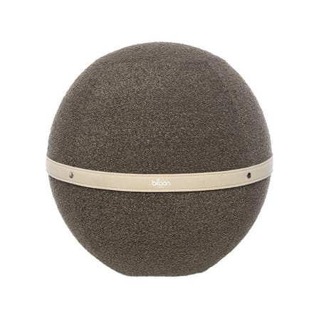 Pouf Bouclette XL gris / Ergonomique - Ø 65 cm / Laine bouclette - BLOON PARIS