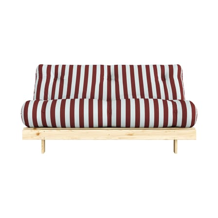Schlafcouch Roots textil rot / L 160 cm – 3 Positionen / Struktur aus heller Kiefer - KARUP