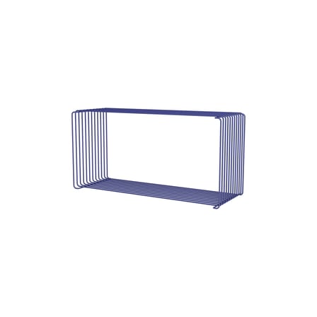 Scaffale Panton Wire Extended Rectangle metallo blu / 70 x H 34,8 x P 25,7 cm - Verner Panton, 1971 - MONTANA