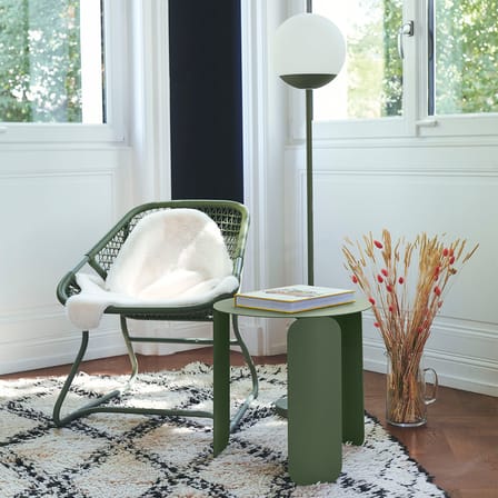 Table basse Bebop métal marron / Ø 45 x H 45 cm - Fermob