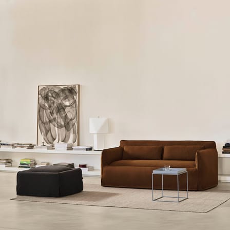 Table d'appoint Tray métal beige / 40 x 40 x H 44 cm - Hay