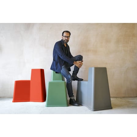 Tabouret Stool-Tool plastique vert / Multifonction - Vitra