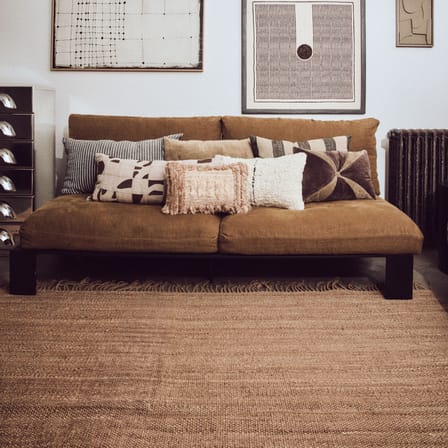 Tappeto Outlander fibre beige / 250 x 350 cm - Canapa - HK LIVING