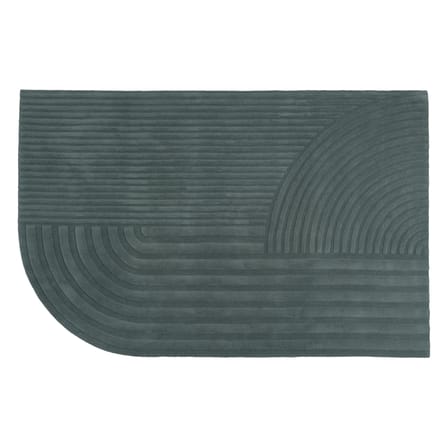 Tappeto Relevo tessuto verde / 200 x 300 cm - Taftato a mano - Muuto
