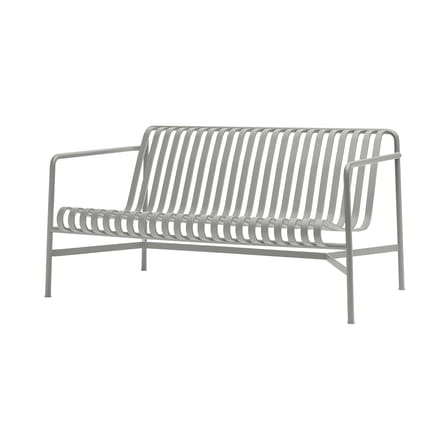 Canapé de jardin 2 places Palissade Lounge métal gris / L 139 cm - Bouroullec, 2016 - Hay