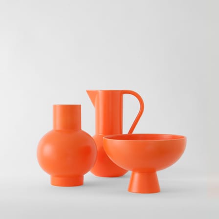 Carafe Strøm Large céramique orange / 3 L - H 28 cm / Fait main - raawii