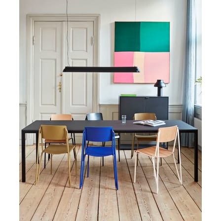 Chaise empilable Petit standard bois bleu - Hay