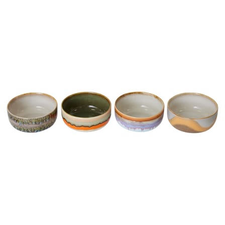Set de 4 coupelles 70s ceramics / Ø 12,5 - 40 cl - HK LIVING