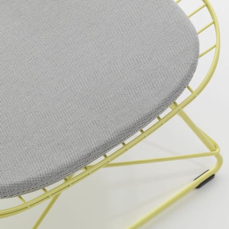 Coussin d'assise Soft Seat OUTDOOR tissu gris / type B - L 41,5 x P 37 cm - Vitra