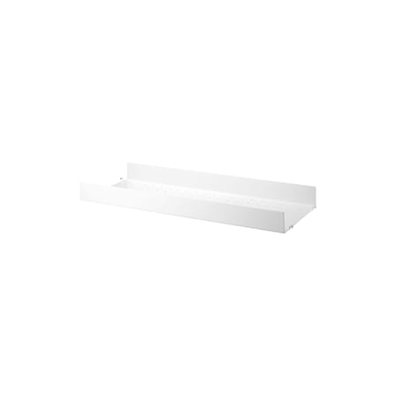 Etagère métal perforé / Rebord haut - L 78 x P 30 cm - String Furniture