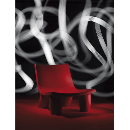 Fauteuil bas Low Lita plastique rouge - Slide