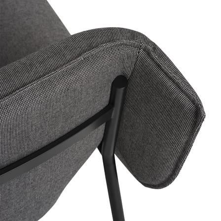 Fauteuil rembourré Wrap tissu gris - Muuto