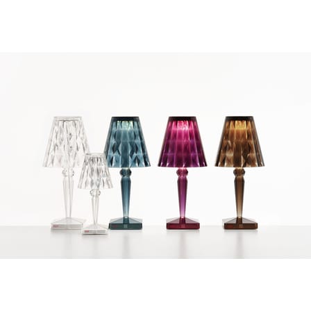 Lampe de table Big Battery LED plastique bleu / H 37 cm - Sur secteur - Kartell
