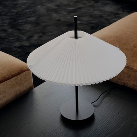 Lampe de table Nebra tissu blanc / Orientable & réglable en hauteur - NEW WORKS
